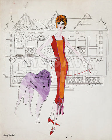 Untitled (Female Fashion Figure), c. 1959 -  Andy Warhol - McGaw Graphics