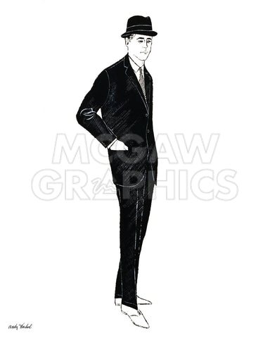 Untitled (Male Fashion Figure), c. 1960 -  Andy Warhol - McGaw Graphics