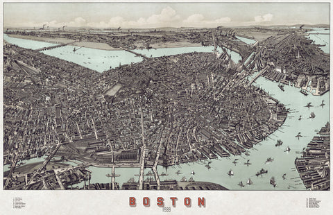 Boston, Massachusetts, 1899 -  Walker - McGaw Graphics