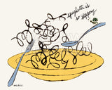 Spaghetti is So Slippery, c. 1958 -  Andy Warhol - McGaw Graphics