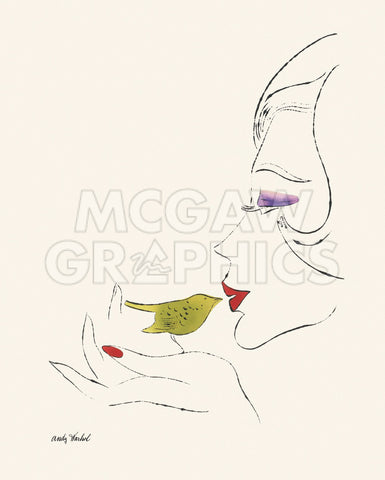 Untitled (Female Head), c. 1958 -  Andy Warhol - McGaw Graphics