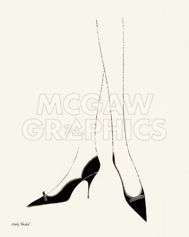 Untitled (Pair of Legs in High Heels), c. 1958 -  Andy Warhol - McGaw Graphics