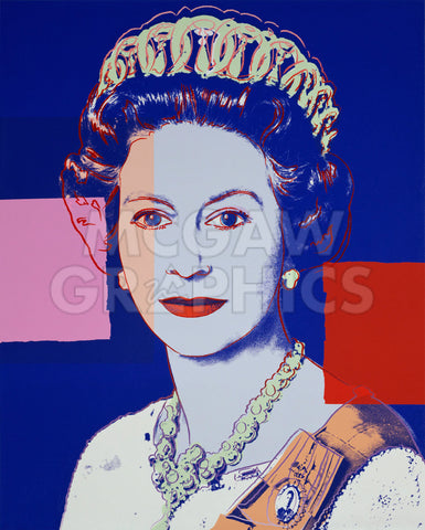 Reigning Queens: Queen Elizabeth II of the United Kingdom, 1985 (blue) -  Andy Warhol - McGaw Graphics