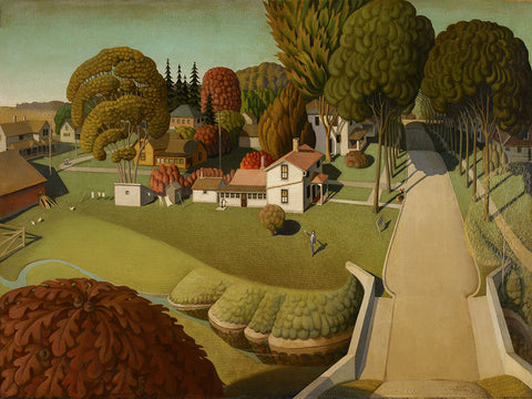 The Birthplace of Herbert Hoover, West Branch, Iowa, 1931 -  Grant Wood - McGaw Graphics