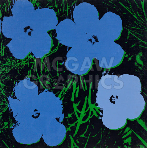 Flowers, 1964 (blue & green) -  Andy Warhol - McGaw Graphics