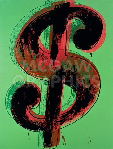 Dollar Sign, 1981 (green) -  Andy Warhol - McGaw Graphics