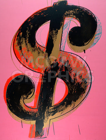 Dollar Sign, 1981 (pink) -  Andy Warhol - McGaw Graphics