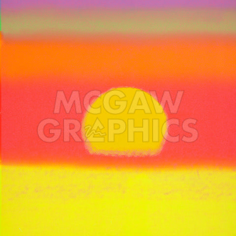 Sunset, 1972 (yellow, coral, orange, purple) -  Andy Warhol - McGaw Graphics