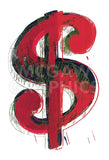 Dollar Sign, 1981 (red) -  Andy Warhol - McGaw Graphics