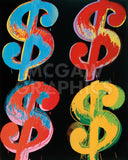 $4, 1982 (blue, red, orange, yellow) -  Andy Warhol - McGaw Graphics