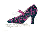 A la Recherche du Shoe Perdu, 1955 (blue & pink shoe) -  Andy Warhol - McGaw Graphics