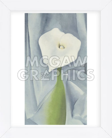 georgia o keeffe white calla lily Calla Lily on Grey, 1928 (Framed)