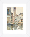 A Bridge and Campanile, Venice, 1902/04 (Framed) -  John Singer Sargent - McGaw Graphics