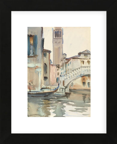 A Bridge and Campanile, Venice, 1902/04 (Framed) -  John Singer Sargent - McGaw Graphics