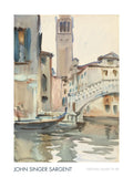 A Bridge and Campanile, Venice, 1902/04 -  John Singer Sargent - McGaw Graphics