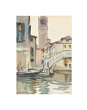 A Bridge and Campanile, Venice, 1902/04 -  John Singer Sargent - McGaw Graphics